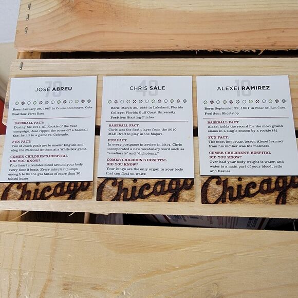 Set of 6 Chicago White Sox Baseball Cards Comer Children's Hospital Sponsor MINT - Picture 2 of 4